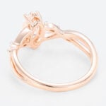 1ct Marquise Moissanite Ring​ Simple Intertwined Engagement Rings in Rose Gold