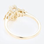 1ct Marquise Moissanite Ring​ Nature Inspired with Citrine Accents in Yellow Gold