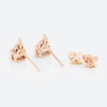 1ct Oval Cut Lab Diamond Stud Earrings for Women Elegant Cluster Earrings in Rose Gold