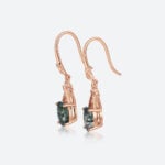 Oval Cut Moss Agate Drop Earrings​ Elegance Rose Gold Drop Earrings​