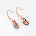Oval Cut Moss Agate Drop Earrings​ Elegance Rose Gold Drop Earrings​