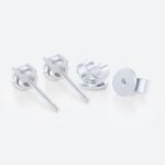 0.5ct Moissanite Earrings Classic Round 4-Prong Stud Earrings in White Gold