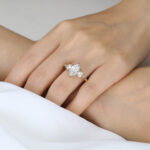 1ct Marquise Lab Grown Diamond Ring Fantasy-Inspired 4-Prong Engagement Ring in Yellow Gold