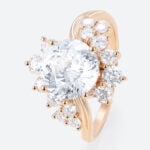 2.5ct Lab Diamond Ring​ Round Cut Eternal Swirl 4-Prong Engagement Ring in Rose Gold