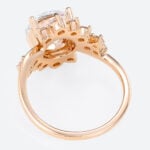 2.5ct Lab Diamond Ring​ Round Cut Eternal Swirl 4-Prong Engagement Ring in Rose Gold