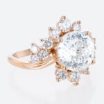 2.5ct Lab Diamond Ring​ Round Cut Eternal Swirl 4-Prong Engagement Ring in Rose Gold