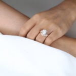 2.5ct Lab Diamond Ring​ Round Cut Eternal Swirl 4-Prong Engagement Ring in Rose Gold