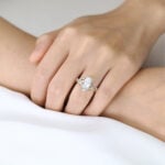 Marquise Cut Diamond Ring​ Set 2ct Floral Cluster Bridal Ring Set in Yellow Gold