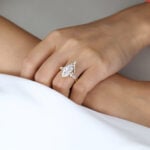 2ct Colorless VS+ Marquise Cut Lab Grown Diamond Romantic Vintage 6-Prong Bridal Ring Set (7)