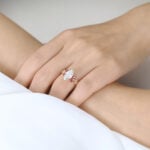 2ct Marquise Lab Diamond Engagement Rings with Vintage Rosefire 6 Claw Prong Ring in Yellow Gold