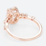 2ct Oval Lab Diamond Engagement Ring​ Modern & Elegant Double Prong Promise Ring in Rose Gold