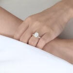 2ct Oval Cut Lab Grown Diamond Rings Twisted Vine 4-Prong Engagement Ring in Yellow Gold