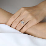 2ct Round Lab Diamond Ring​ Set Vintage Cluster 6 Claw Prong Bridal Ring Set in Yellow Gold