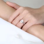 3ct Oval Lab Diamond Rings​ Set Twisted 4 Claw Prong Bridal Ring in White Gold