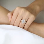 4ct Marquise Cut Lab Diamond Ring​ Floral Petal Design 6-Prong Engagement Ring in Yellow Gold