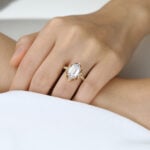 5ct Emerald Cut Lab Diamond Ring​ Art Deco Vintage 4-Prong Rings in Yellow Gold