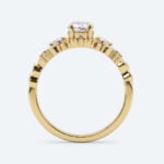 Marquise Cut Lab Grown Diamond Fantasy-Inspired 4-Prong Engagement Ring in Yellow Gold (4)
