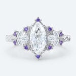 Marquise Cut Lab Grown Diamond Fantasy-Inspired 4-Prong Engagement Ring in Yellow Gold (6)