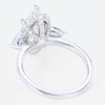 Marquise 2 Carat Moissanite Ring​ Promise Ring with Hidden Halo in White Gold