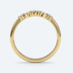 Marquise & Round Cut Lab Grown Diamond V Shaped Stackable Wedding Band (4)