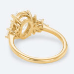 Oval Cut Lab Grown Diamond Floral Cluster 4-Prong Engagement Ring (5)