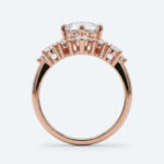 Oval Cut Lab Grown Diamond Semi-Halo 6-Prong Engagement Ring in Yellow Gold (7)