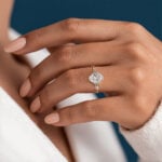 2ct Oval Cut Lab Grown Diamond Rings Twisted Vine 4-Prong Engagement Ring in Yellow Gold