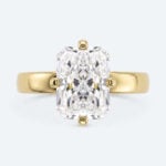 Radiant Cut Lab Grown Diamond Solitaire 4-Prong Engagement Ring in Yellow Gold (1)