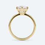 Radiant Cut Lab Grown Diamond Solitaire 4-Prong Engagement Ring in Yellow Gold (4)