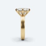 Radiant Cut Lab Grown Diamond Solitaire 4-Prong Engagement Ring in Yellow Gold (5)