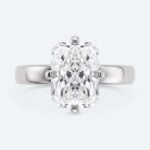 Radiant Cut Lab Grown Diamond Solitaire 4-Prong Engagement Ring in Yellow Gold (7)