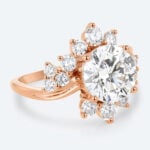 Round Cut Lab Grown Diamond Eternal Swirl 4-Prong Engagement Ring (4)