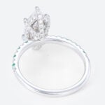 1.5ct Marquise Cut Lab Created Diamond Rings​ Elegant 6 Claw Prong Engagement Ring in White Goldant 6 Claw Ring