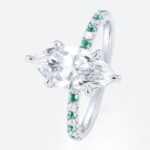 1.5ct Marquise Cut Lab Created Diamond Rings​ Elegant 6 Claw Prong Engagement Ring in White Goldant 6 Claw Ring