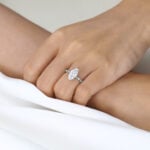 1.5ct Marquise Cut Lab Created Diamond Rings​ Elegant 6 Claw Prong Engagement Ring in White Goldant 6 Claw Ring