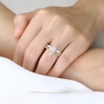 2ct Marquise Cut Lab Diamond Engagement Ring​ Set Modern Cluster 4-Prong Bridal Ring Set in Yellow Gold