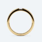 Baguette Cut Lab Grown Diamond Recessed Leaf Engraved Wide Band (1)
