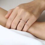 Botanical Vine Engraved Wide Wedding Bands​ with Milgrain Edges in Rose Gold