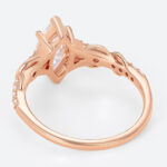 1ct Marquise Moissanite Ring Romantic Infinity Engagement Rings in Rose Gold