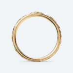 Marquise & Round Cut Lab Grown Diamond Wide Wedding Band with Leaf-Engraved Design (4)