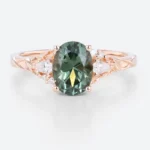 Oval-Cut-Green-Sapphire-Cluster-Engagement-Ring-Leafy-Elegance-Bridal-Ring-1
