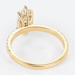 1ct Marquise Diamond Ring​ Pavé 6 Claw Prong Engagement Ring in Yellow Gold