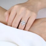 3ct Marquise Cut Lab Diamond Ring​ Set 4-Prong Engagement Ring in White Gold