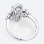 3ct Marquise Cut Lab Diamond Ring​ Unique 4-Prong Engagement Ring in White Gold