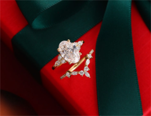 The Best Valentine’s Day Gift for Her in 2026 - 1ct Colorless VS+ Oval Cut Lab Grown Diamond Vintage 4-Prong Engagement Ring Set in White Gold