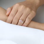 1ct Marquise Cut Pink Sapphire Ring Vintage Floral Inspired Engagement Ring in Yellow Gold