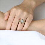 Ornate Filigree Cushion Lab Diamond Ring | Vintage Art Deco in Yellow Gold