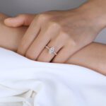 Vintage Marquise Cut Lab Diamond Ring | Milgrain Filigree Band in Rose Gold