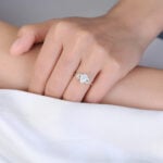 Romantic Pear Cut Lab Diamond Floral Cluster Ring | 14K Yellow Gold