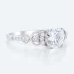 Vintage Infinity Round Lab Diamond Ring | Twisted Band in White Gold